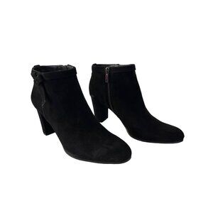 Bandolino Belluna Ankle Bootie Size 10 Suede Leather Boho Hippie High Heel Wear